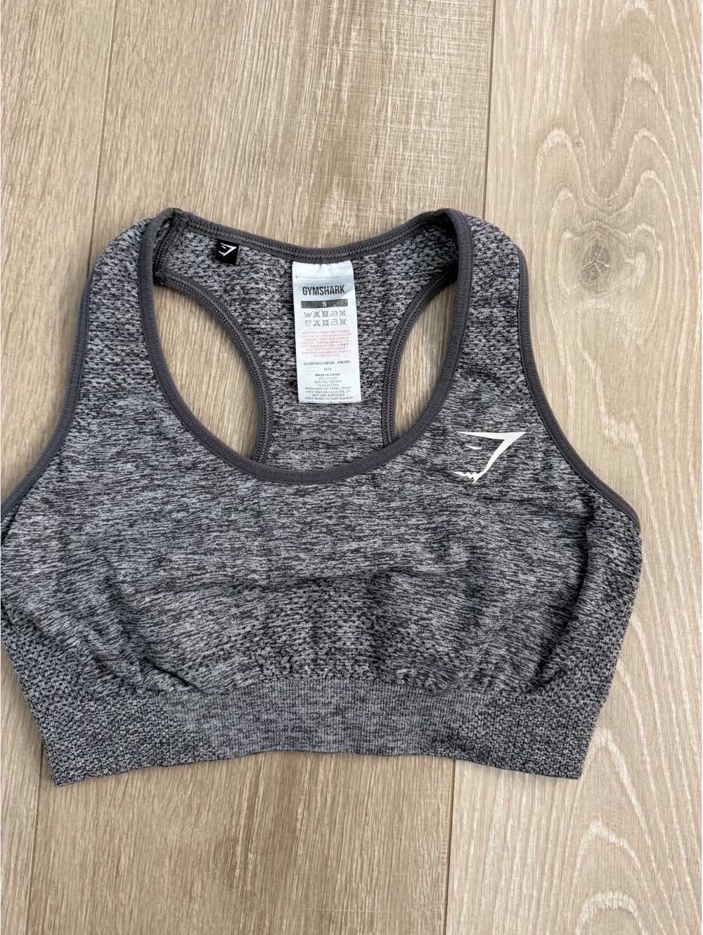 Gymshark Gray Marl Racerback Sports Bra Size S